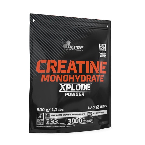Olimp Sport Nutrition Creatine Monohydrate Xplode Powder (+ Sodium), 500 g Bag (Lemon)