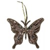 Unbranded Christmas Ornament Butterfly Beaded Sequins Pink Gold Holiday Tree