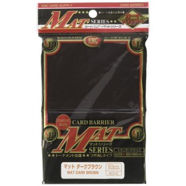 Akashiya Barrier Card Sleeves (80 Piece), Matte Dark Brown, 92 x 66mm