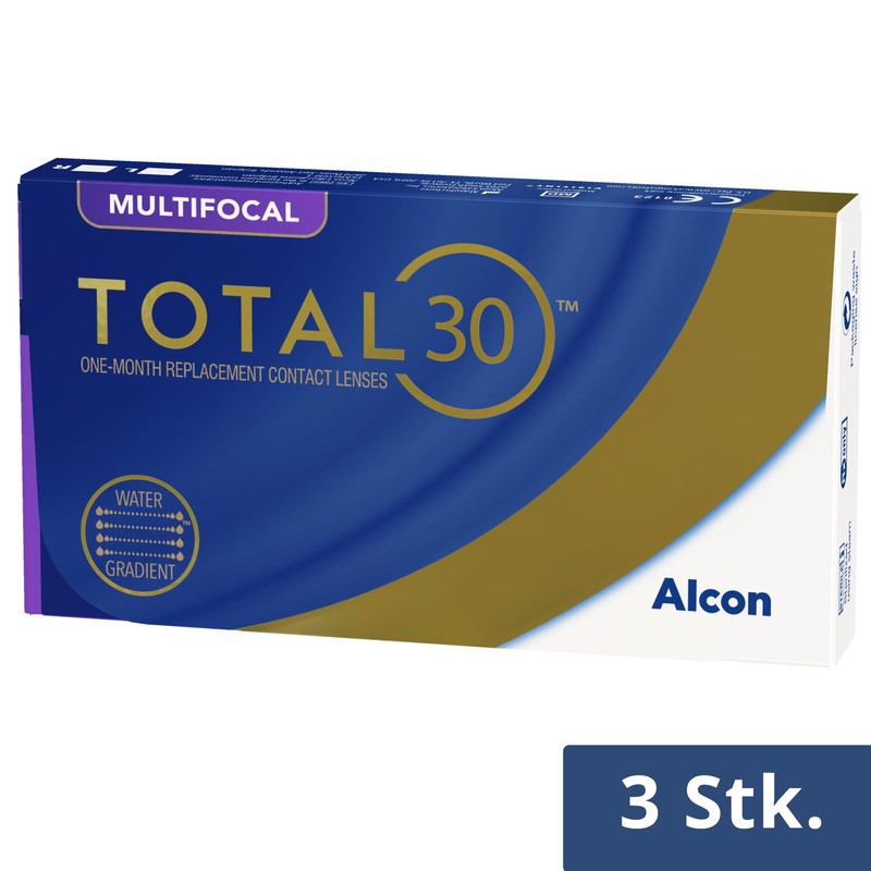 TOTAL30 Multifocal Monthly Lenses, Pack of 3, BC 8.4 mm,