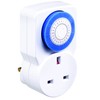 Masterplug TMS24-MP Energy Saving Daily Mechanical Segment Timer Plug, White