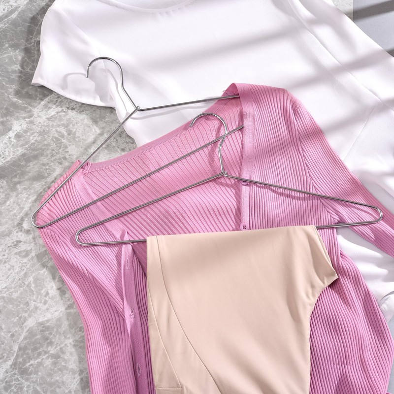 Amber Home 30 Pack Heavy Duty Metal Shirt Coat Hangers,