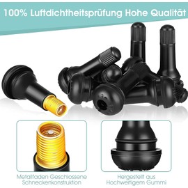 Pack of 6 TR413 rubber valves, universal car valves, snap-in rubber valves, tyre valves, car tyre valves, rubber valve tyres for motorcycles, most cars