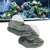Resin Climbing Platform Realistic Aquarium Rock Ornaments with Suction Cup