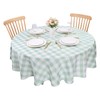 Round Gingham Tablecloths Polyester 60 Inch Diameter, Checkered Table Cloth