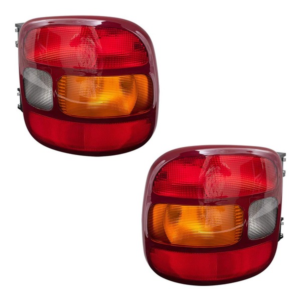 Brock Replacement Driver and Passenger Set Tail Lights Compatible with