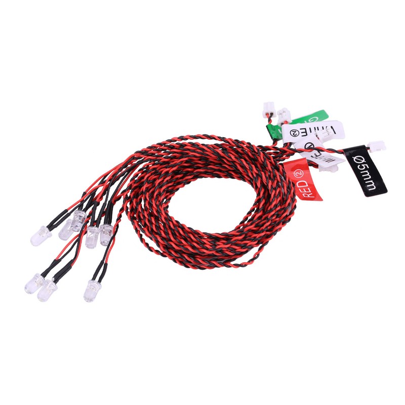 8 LED Lighting System Kit Simulation Flashing Lights for RC