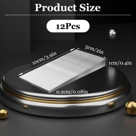 MUXHEL 12 Pcs Steel Flange Wedge, 4" x 2" Triangle Metal Wedges Shims for lathes, Welding Machines