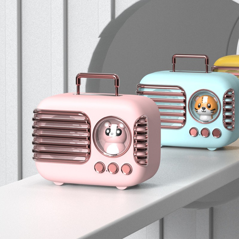 Cute Retro Bluetooth Speaker Mini Luggage Mini Speaker Creative Vintage