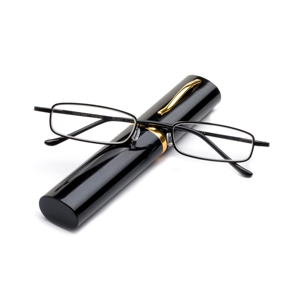 Ultra Slim Compact Unisex Light Weight Reading Glasses w/Portable Pocket