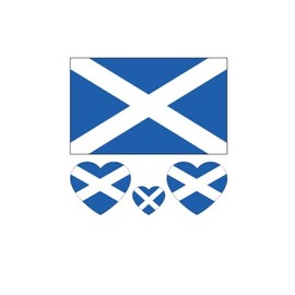 ZPDNURZL 10 Sheets Scotland Flag Tattoos Stickers 40 Pcs Waterproof Sweat Sports National Flag Removable Fake Tattoos