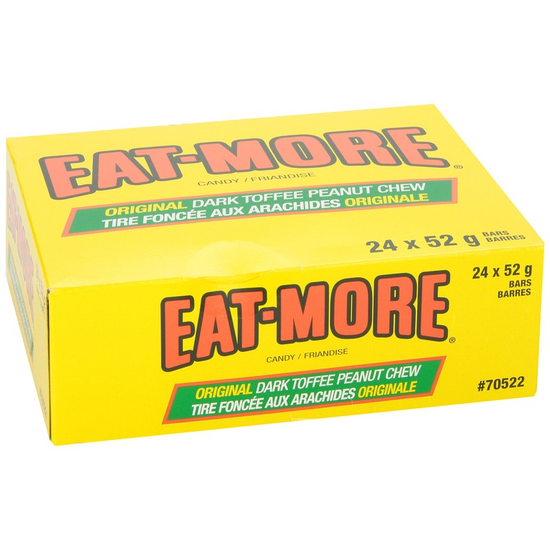 LOWNEY EAT-MORE Dark Toffee Chocolate Peanut Butter Candy, 24 Count