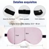HAKUKU Seda Máscara para Dormir, Comodidad de Seda Suave Ajustable