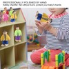 Family Doll Figures Pine Miniature People Toy Set Ornament Educational