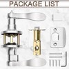Hasmikit 5 Pack Matte Black Door Handles Privacy Door Levers,