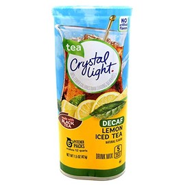 Crystal Light Decaf Iced Tea Drink Mix, Natural Lemon Flavor (12-Quart), 1.5-Ounce Packages (Pack of 4)