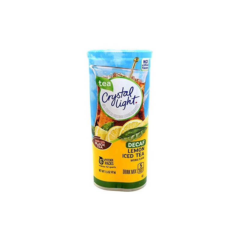 Crystal Light Decaf Iced Tea Drink Mix, Natural Lemon Flavor