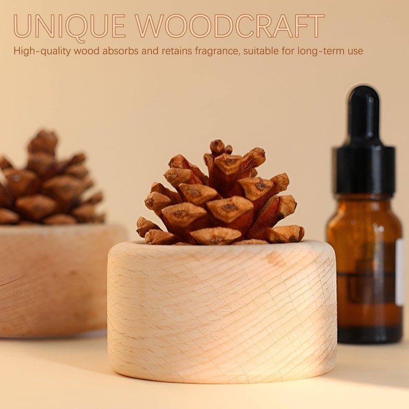 Wooden Essential Oil Diffuser - Beech Wood Aromatherapy Diffuser with