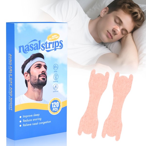 LUOJINYI Nose Plasters Snoring, Pack of 120 Nasal Strips, Nose
