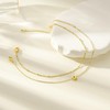 Yoosteel Gold Initial Ankle Bracelets for Women, 14K Gold Plated