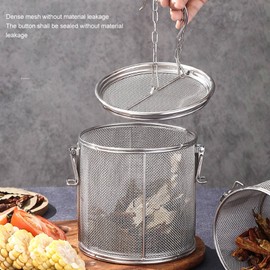 plplaaoo Stainless Steel Spice Filter Tea Filter Tea Ball Net Large Tea Infuser for Loose Tea Spice Strainer with Extended Chain Hook