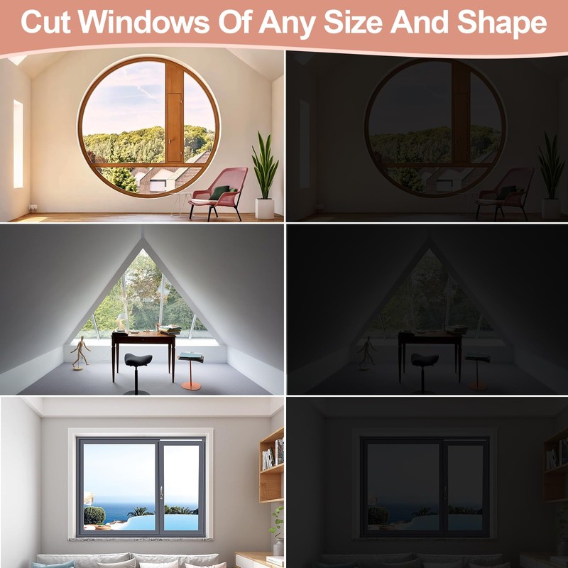 NVGVUP Magnetic Blackout Blinds Stick On 100X150CM, Blackout Material, Portable
