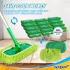 KEEPOW Reusable Microfiber Mop Pads Compatible with Swiffer Sweeper, 4