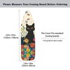 GLENLCWE Black Cat Colorful Flower Ironing Board Cover,Cute Cat Print