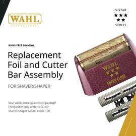 Wahl Professional 5 Star Series Shaver Shaper Replacement Foil & Cutter Bar Assembly, Super Close, Gold
