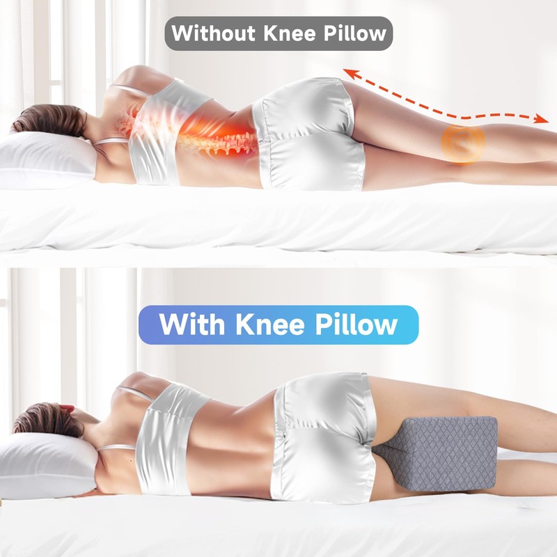 CloudBliss Knee Pillow for Side Sleepers - Cooling Leg Pillow