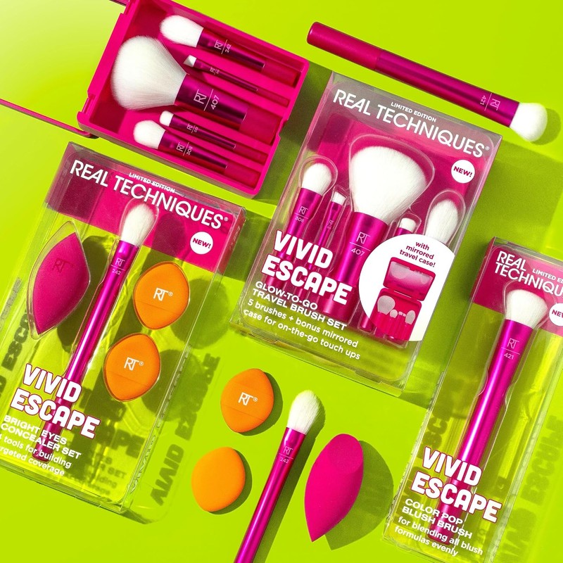 Real Techniques Cepillo de Colorete Vivid Escape Edición Limitada