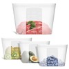 Extra Large Reusable Silicone Food Storage Bags 4 Pack, 0.8