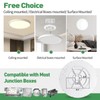 15.8 Inch LED Flush Mount Ceiling Light, 32W, 3480LM, 3000K/4000K/6000K