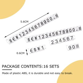 SWYSGS Price Display Cube Adjustable Number Display Stand Sales Price Blocks Pack of 10 for Price Labelling, Price Tags Stand with Stand