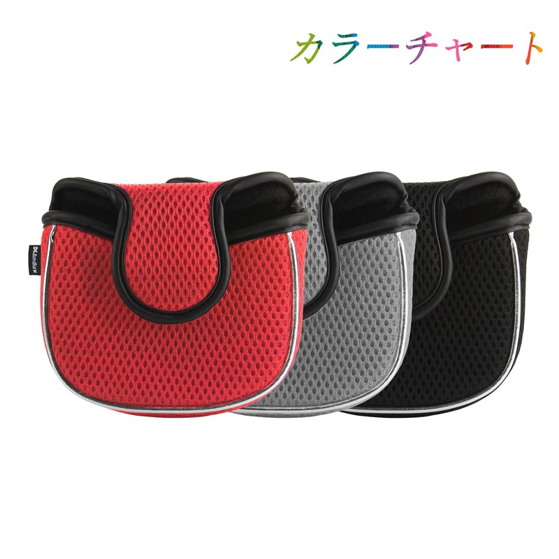 Andux Golf Putter Cover Square Mesh Putter Headcover MT/TG14 (Red)