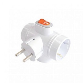 T-Shape Power Strip with Individual Switch for Safe Power Disconnection Efficiency