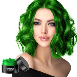 UrbanX Washable Hair Coloring Wax Material Unisex Color Dye Styling Cream Natural Hairstyle for Long Hair Pomade Temporary Party Cosplay Natural Ingredients - Green