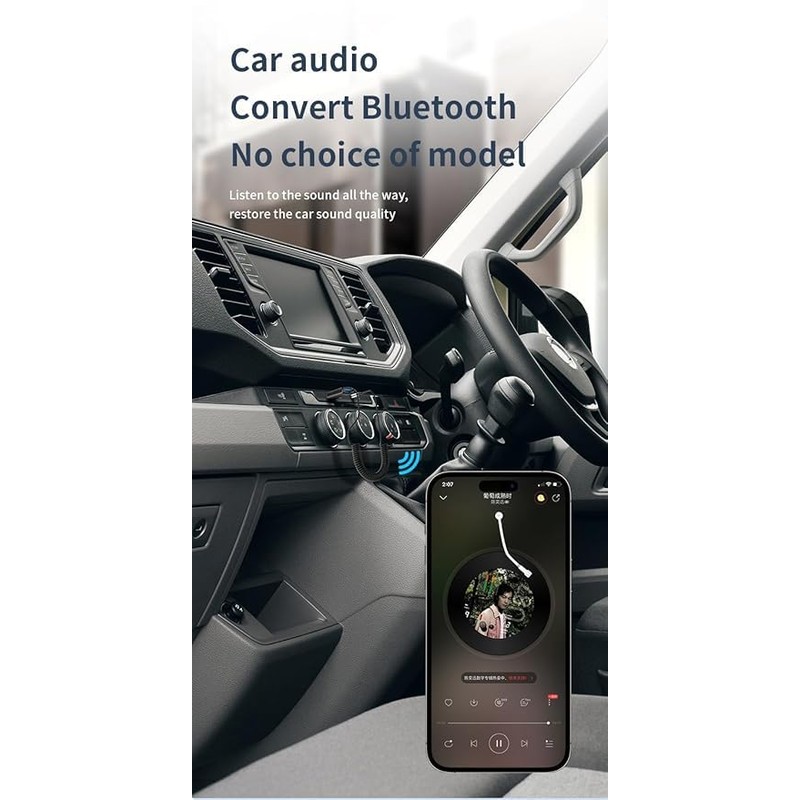 Wireless Car Bluetooth 5.3 Audio Receiver 3.5mm Jack U-Disk Aux