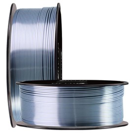 Shine Silver PLA 3D Printer Filament 1.75mm Silk Shiny Aluminium Metal Silver 3D Printing Material Widely Compatible 3D Printers TTYT3D