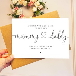 Congratulations to the new Parents Mummy Daddy A5 Greeting Card with envelope New Baby Card, New Baby Arrival Card, New Parents card Mum Dad