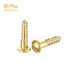 sourcing map Wood Screws M3 x 16mm Slotted Round Head