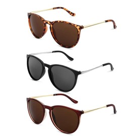 3PCS Women's Polarised Sunglasses Lightweight Scratch-Resistant Lenses, Polarised Sun Glasses for Women Protection, Stylish Comfortable for Driving, Travel, Hiking, Beach, Daily & Outdoor Wear