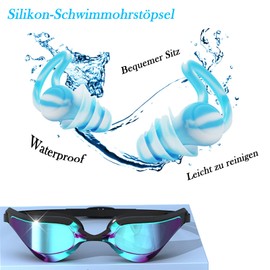 Chlffua Deluxe Adult Swimming Goggles - Orbit-Proof Seals, UV Protection, Includes Ear Plugs for Any Occasion