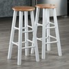 Winsome Element 2pc Set 29" Bar Stool, Natural/White Finish