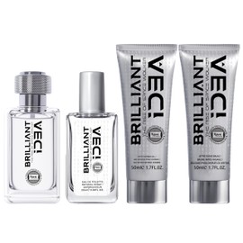 Hybrid & Company Brilliant Idea 4Pcs Gift Set For Men 20ml-Perfume&50ml-Perfume&50ml-After Shave Balm &50ml-Shower Gel
