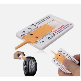 Car Tyre Depth Tread Gauge Van Bike Keyring Small Pocket Size Measuring tool Portable