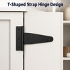 T-Shaped Strap Hinges for Doors & Gates – Galvanized Metal