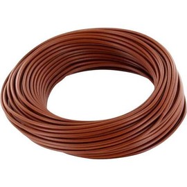 BELI-BECO D105/10 Cable Copper Wire 1 x 0.2 mm² (1 x 0.50 mm) 10 m Ring (Brown)