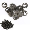 Luckycivia 60Pcs Metal Round Type Keyhole Shelf Brackets Hangers, Picture