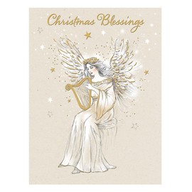 Regal Publishing Christmas Card Open Religious Angel - 8 x 6 inches